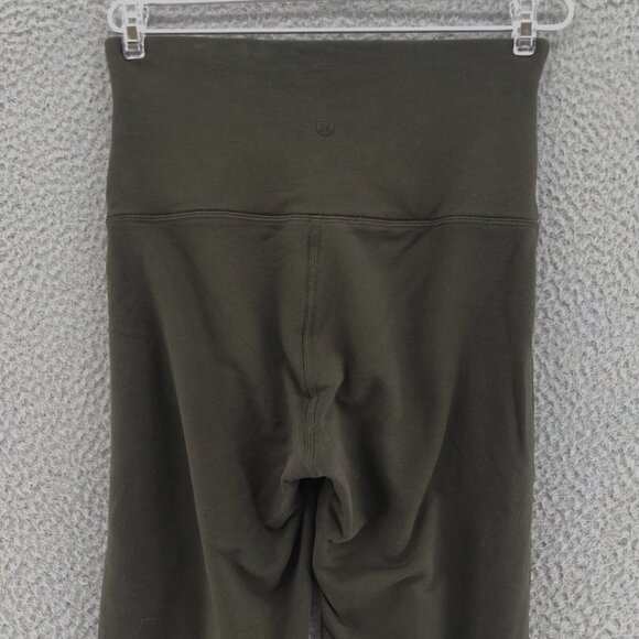 Lululemon Wunder Lounge Leggings Womens 4 Dark Olive Super High Rise Tight Gym - Picture 4 of 13